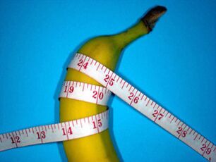 الموز والسنتيمتر يرمزان إلى تضخم القضيب